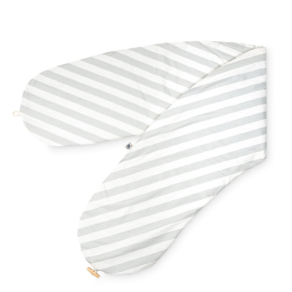 Nursing pillow cover with button, Organic Stripes