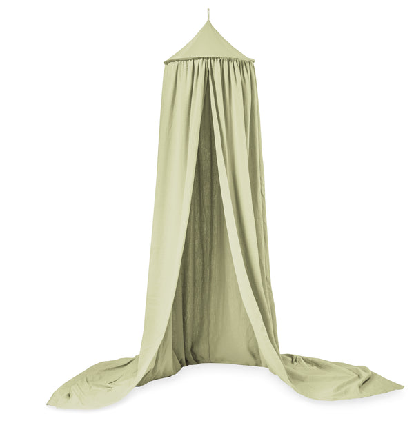 Canopy made of cotton muslin, lime