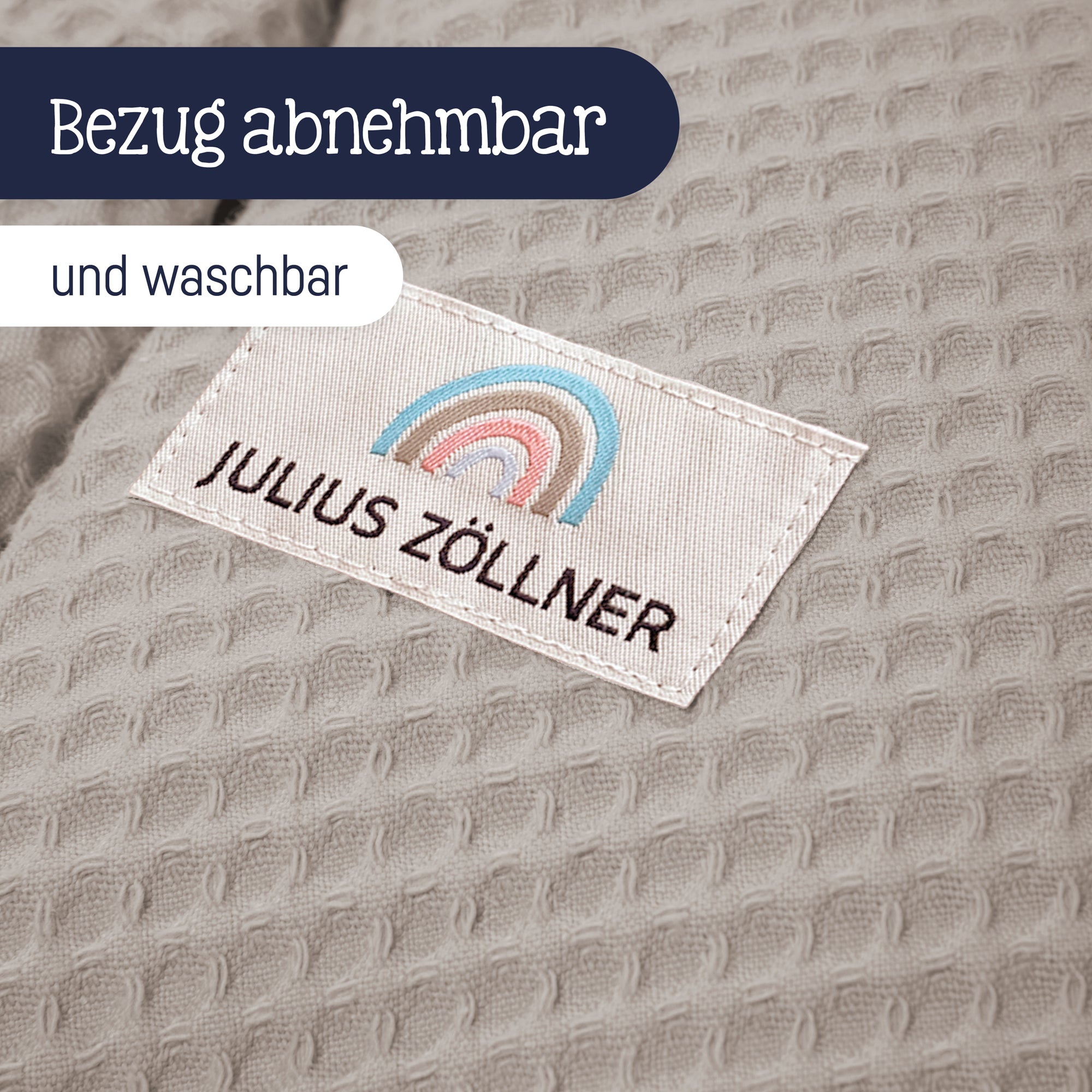 Stillkissen mit Knopf, Waffelpiqué – Julius Co KG Zöllner GmbH & Seashell