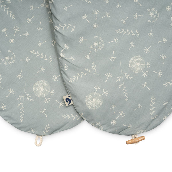 Nursing pillow cover with button, Organic Wildflower