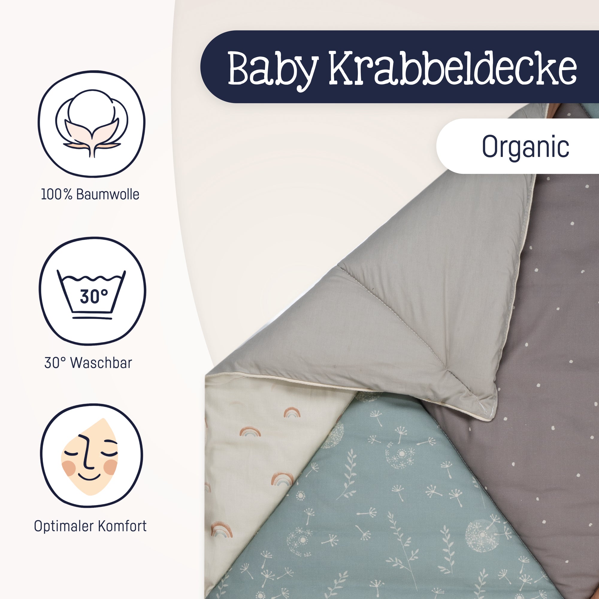 Krabbeldecke Organic, Patchwork – Julius KG GmbH Co & Zöllner